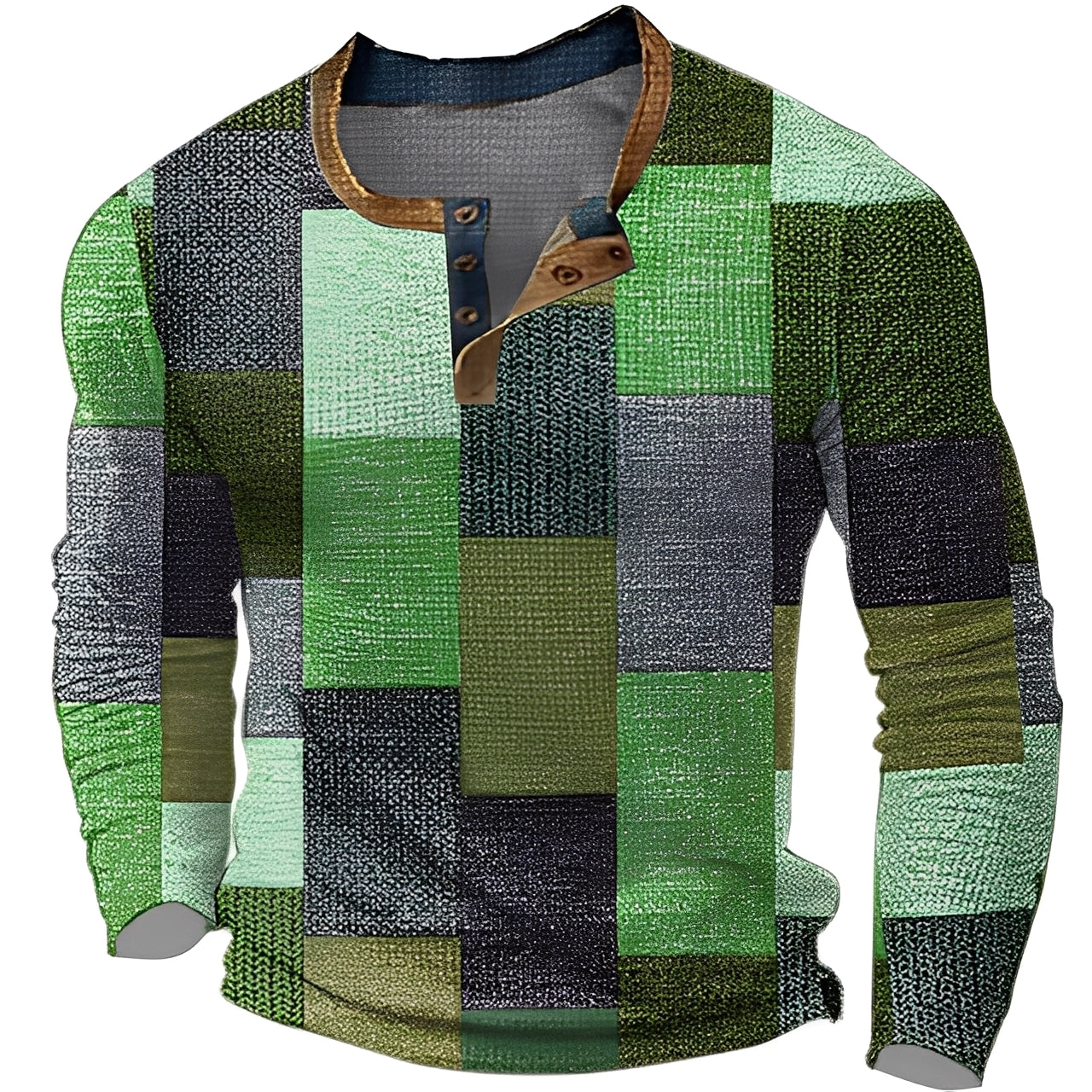 Brennan - Komfortables, bedrucktes Herren-Langarmshirt