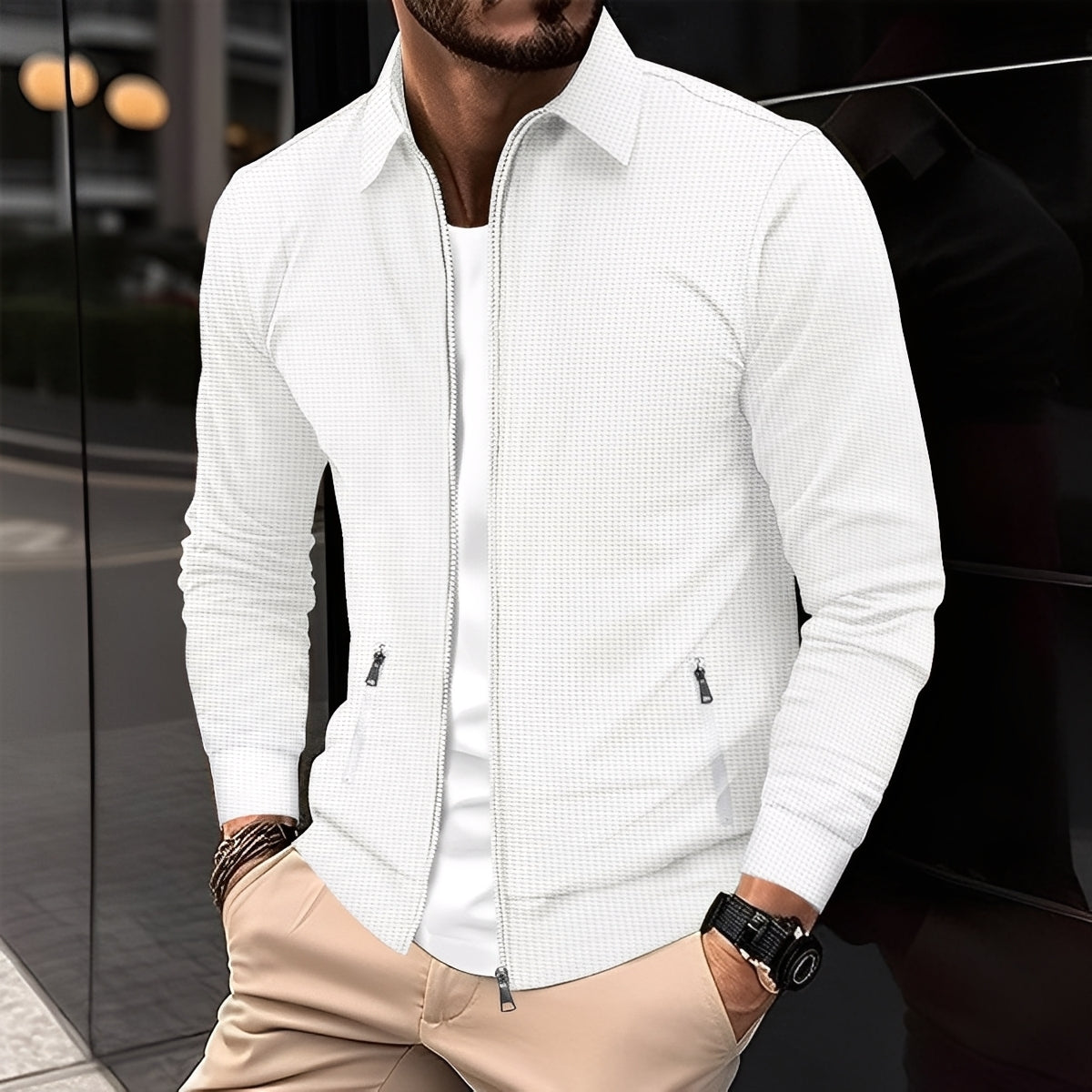 Anthony - Moderne Männerjacke mit Taschen und Reißverschluss