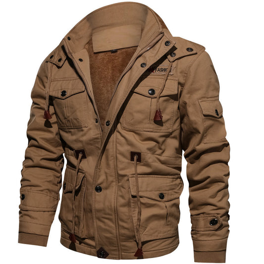 Dominic - Premium Samtjacke mit abnehmbarer Kapuze für Herren