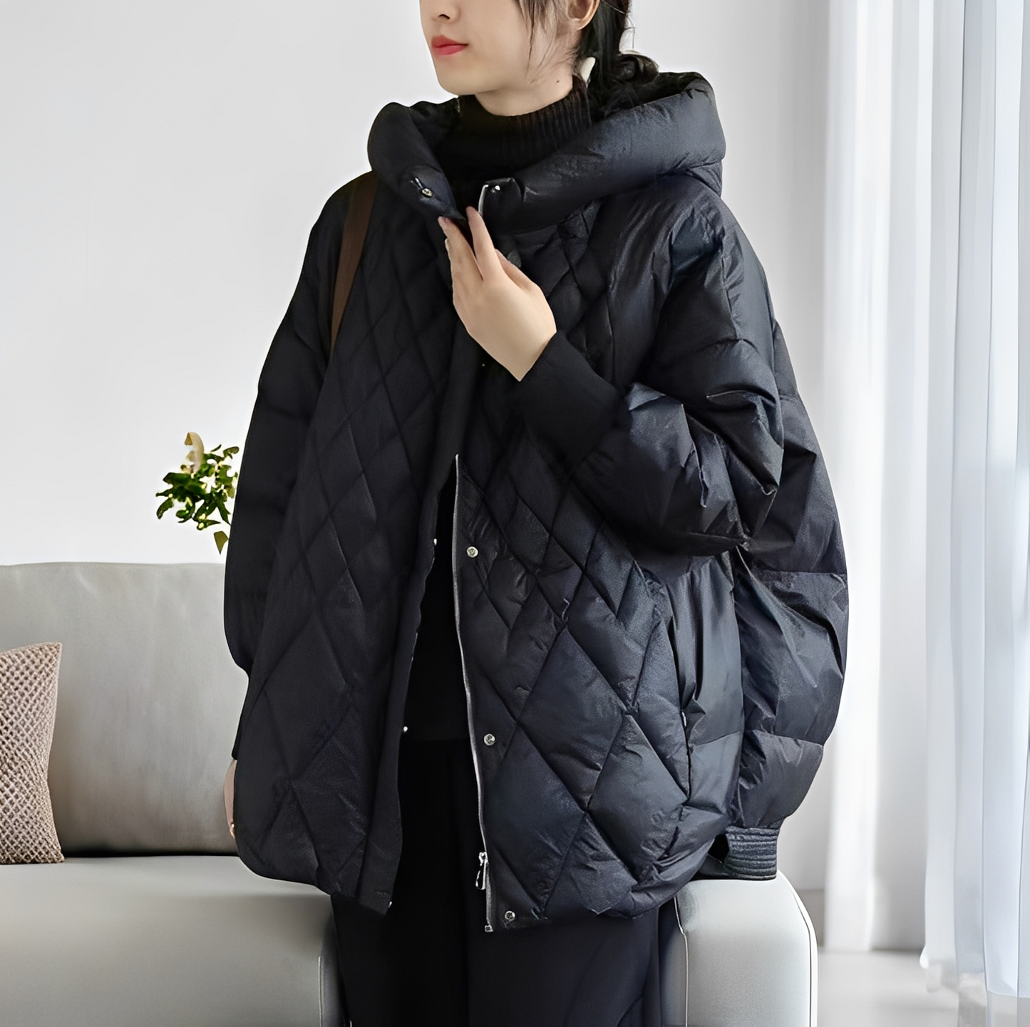 Abigail - Warme Damen-Winterjacke mit Daunen und Zipper