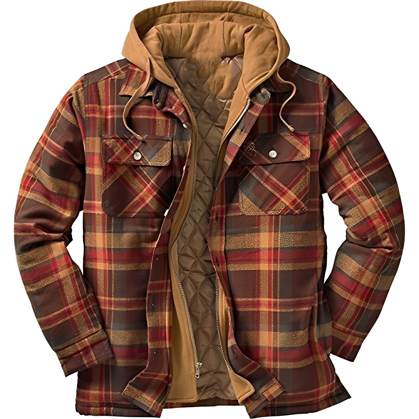 Denzil - Bequeme karierte Flanelljacke für Herren