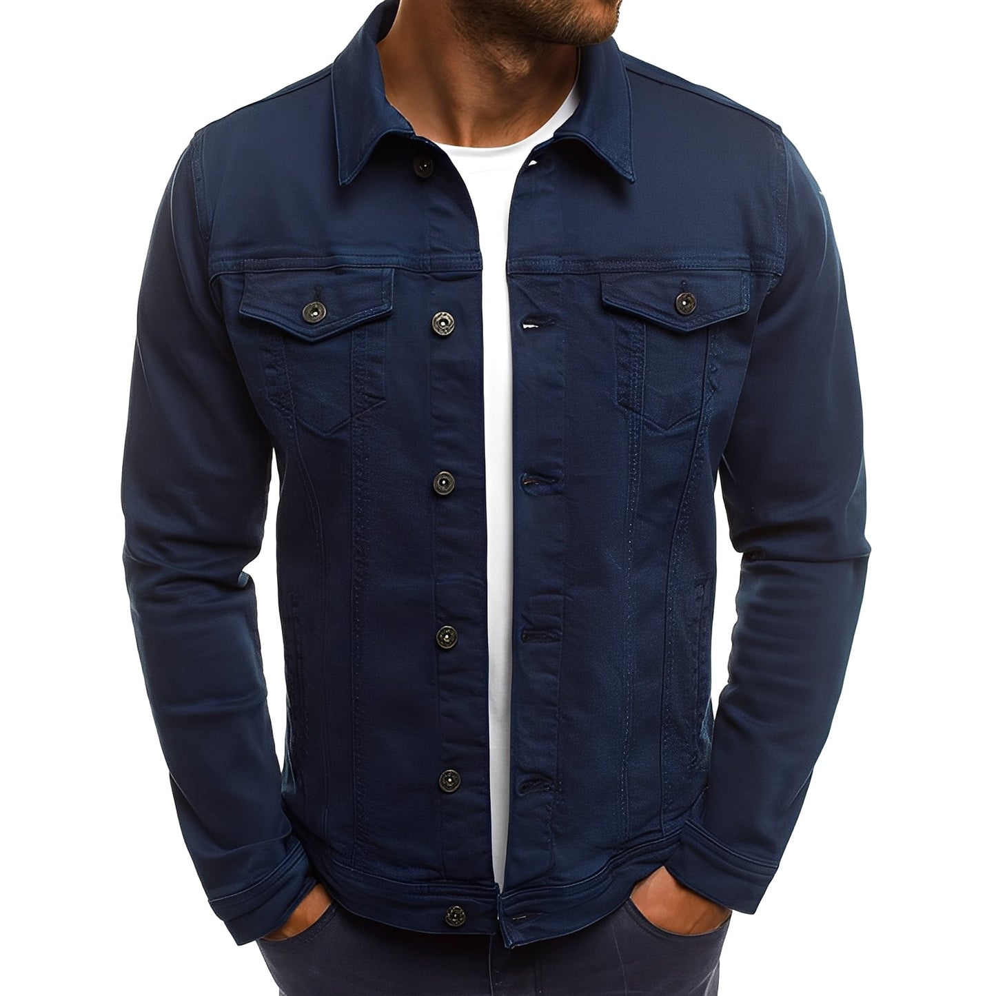 Steven - Stilvolle Jeansjacke mit Taschen für Männer