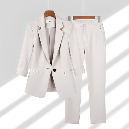 Elouise - Weit geschnittenes, schickes Damen Blazer- und Hosen-Set