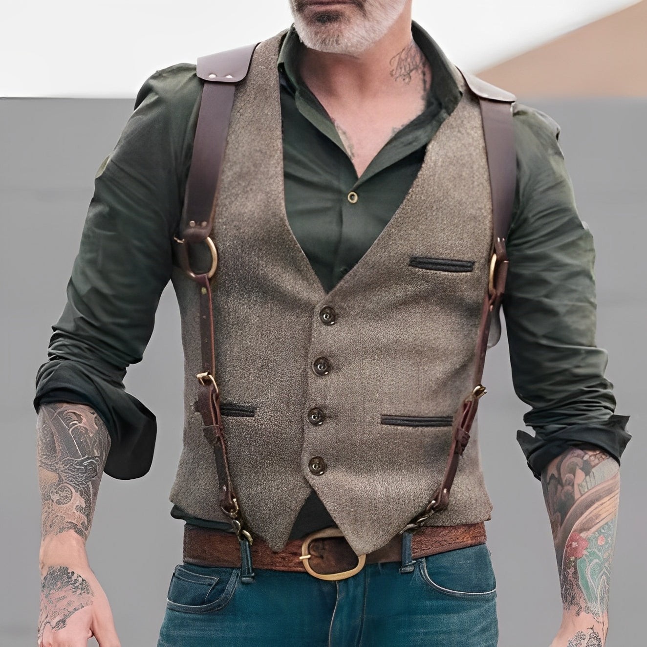 Jason - Trendige Herrenweste im traditionellem Look