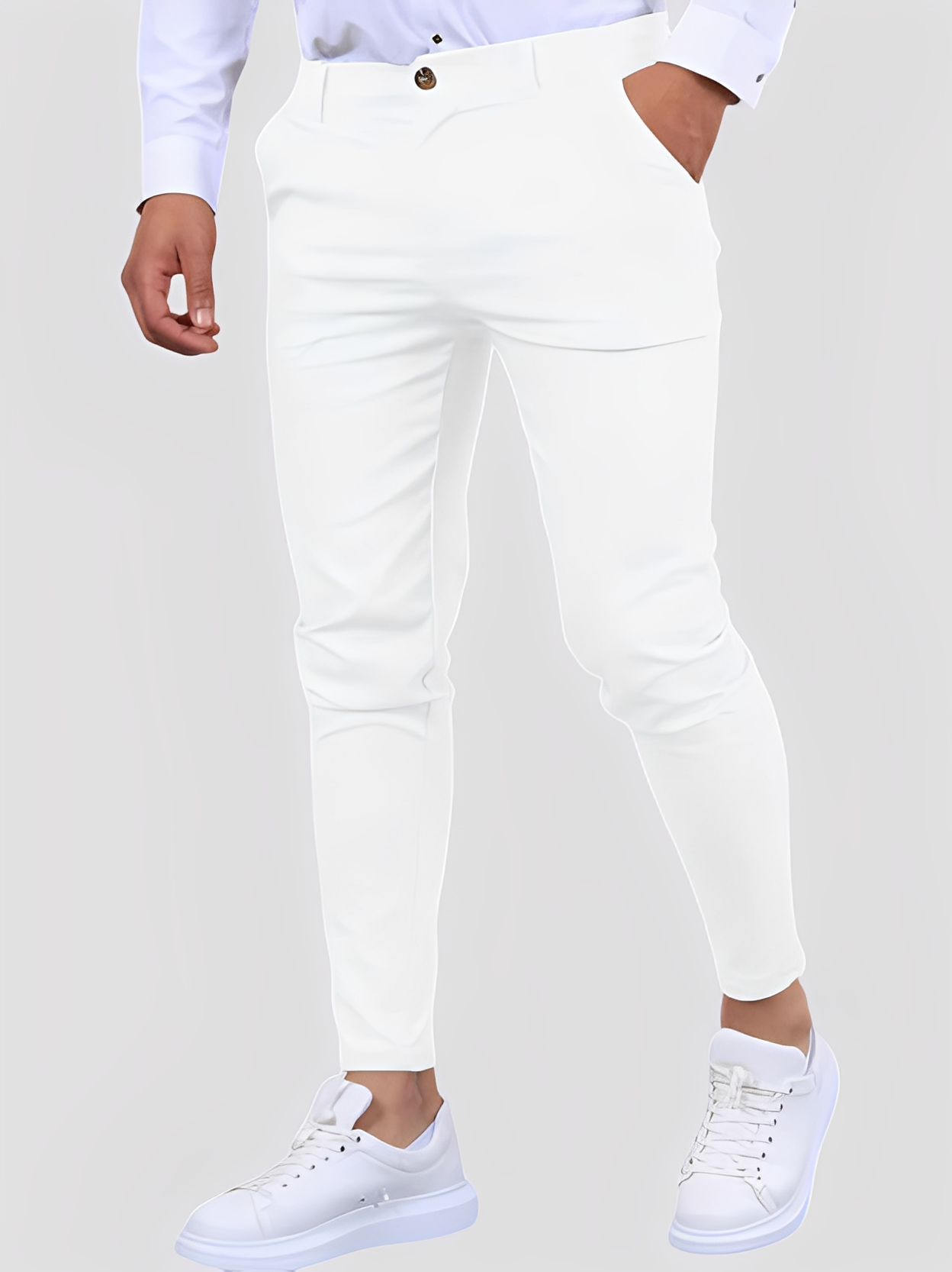 Shelton - Bequeme, elastische Herrenhose im engen Stil