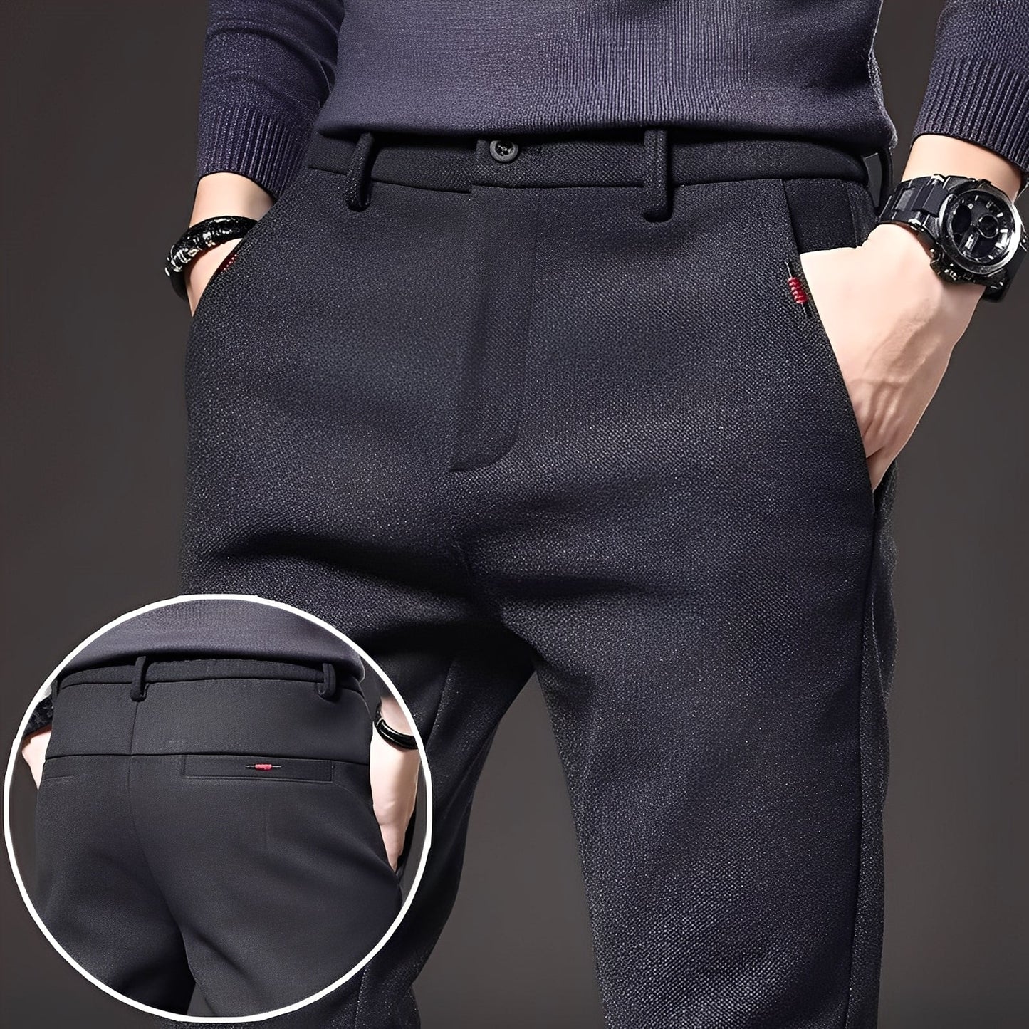 Roger - Elegante, schlank geschnittene Herrenhose