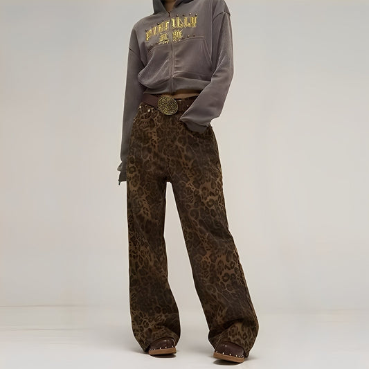 Felecia - Trendige, bedruckte weite Damenjeans