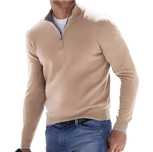 Zayne - Bequemer Herrenpullover mit Zipper