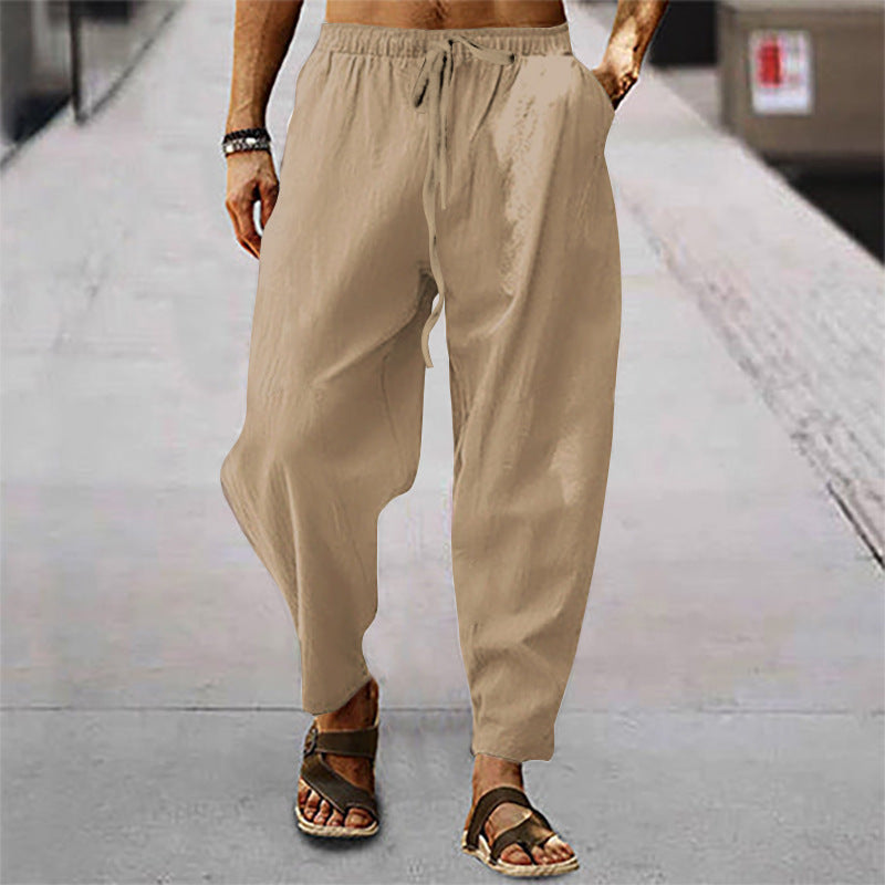 Titus – Lockere Strandhose aus Baumwolle-Leinen