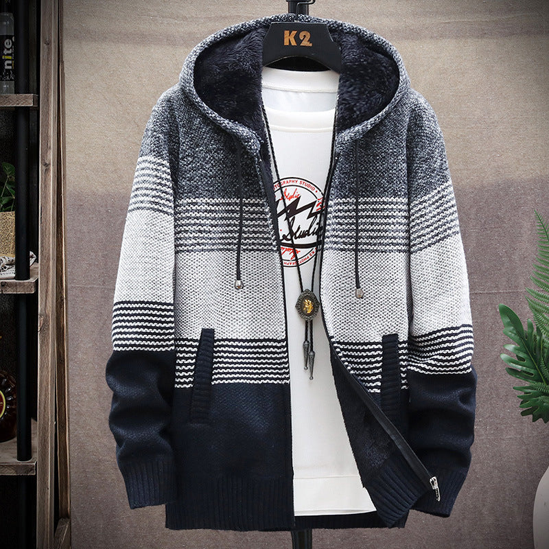 Dawson - Herren-Hoodie-Mantel lang