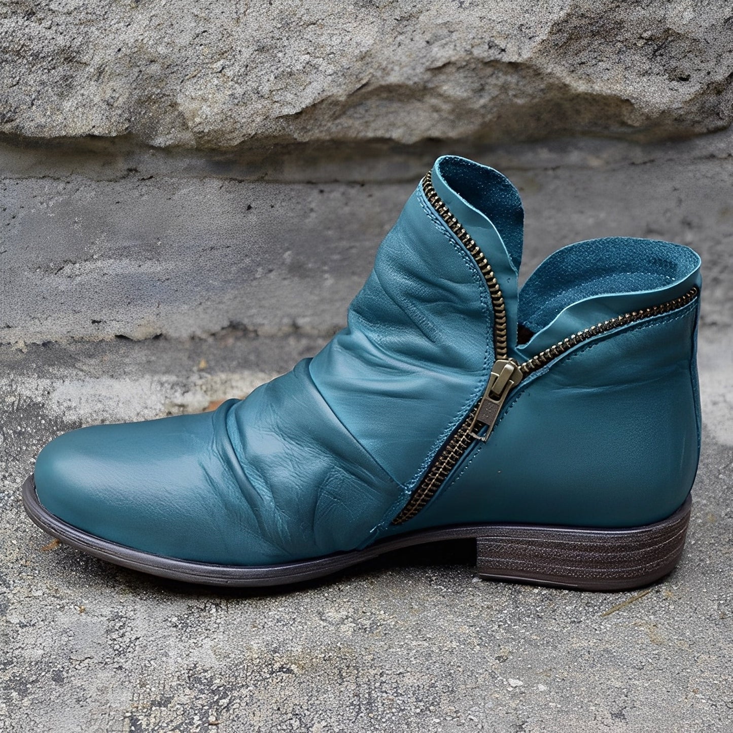 Veronica - Zeitlose Lederstiefel für Damen mit Reißverschluss