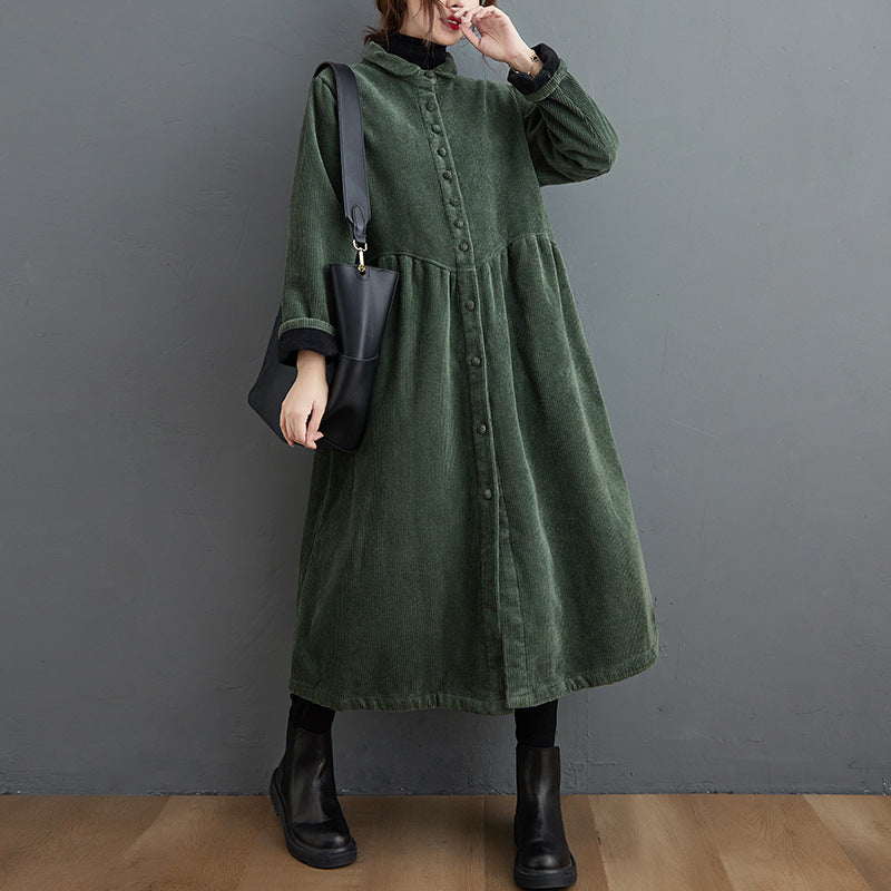 Amelia - Warmer Cord-Wintermantel mit weiter Passform für Damen