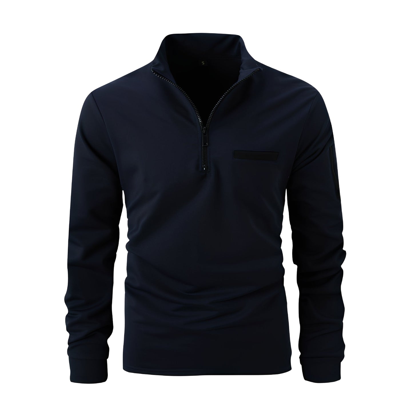 Lucian - Herren-Shirt mit Reißverschluss und Tasche fürs tägliche Tragen