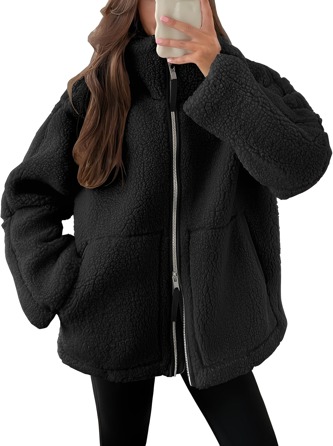 Rowena - Elegante Damenwolljacke mit Reißverschluss