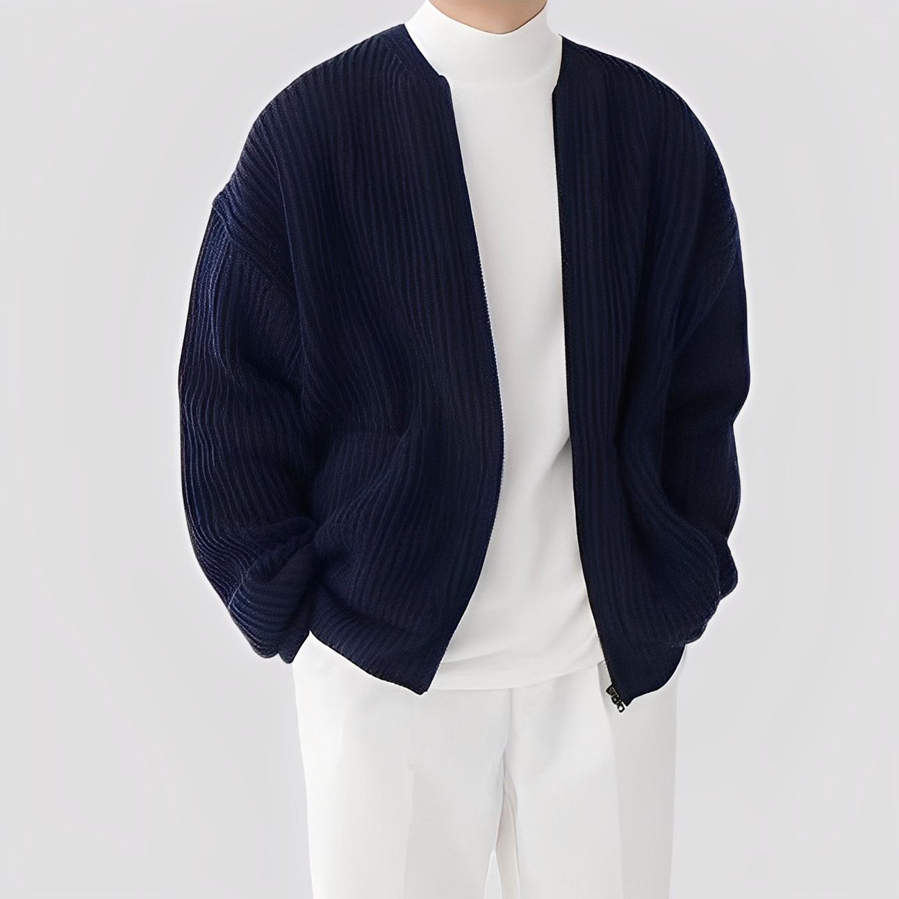 Willy - Komfortable Herren-Strickjacke mit Reißverschluss