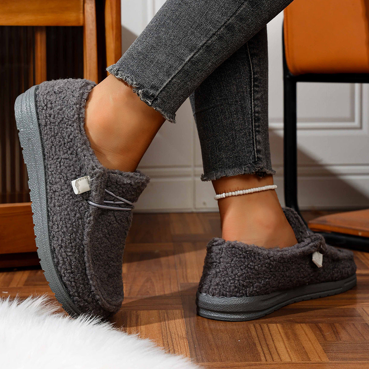 Mellony - Moderne Damen-Teddyschuhe in flachem Design