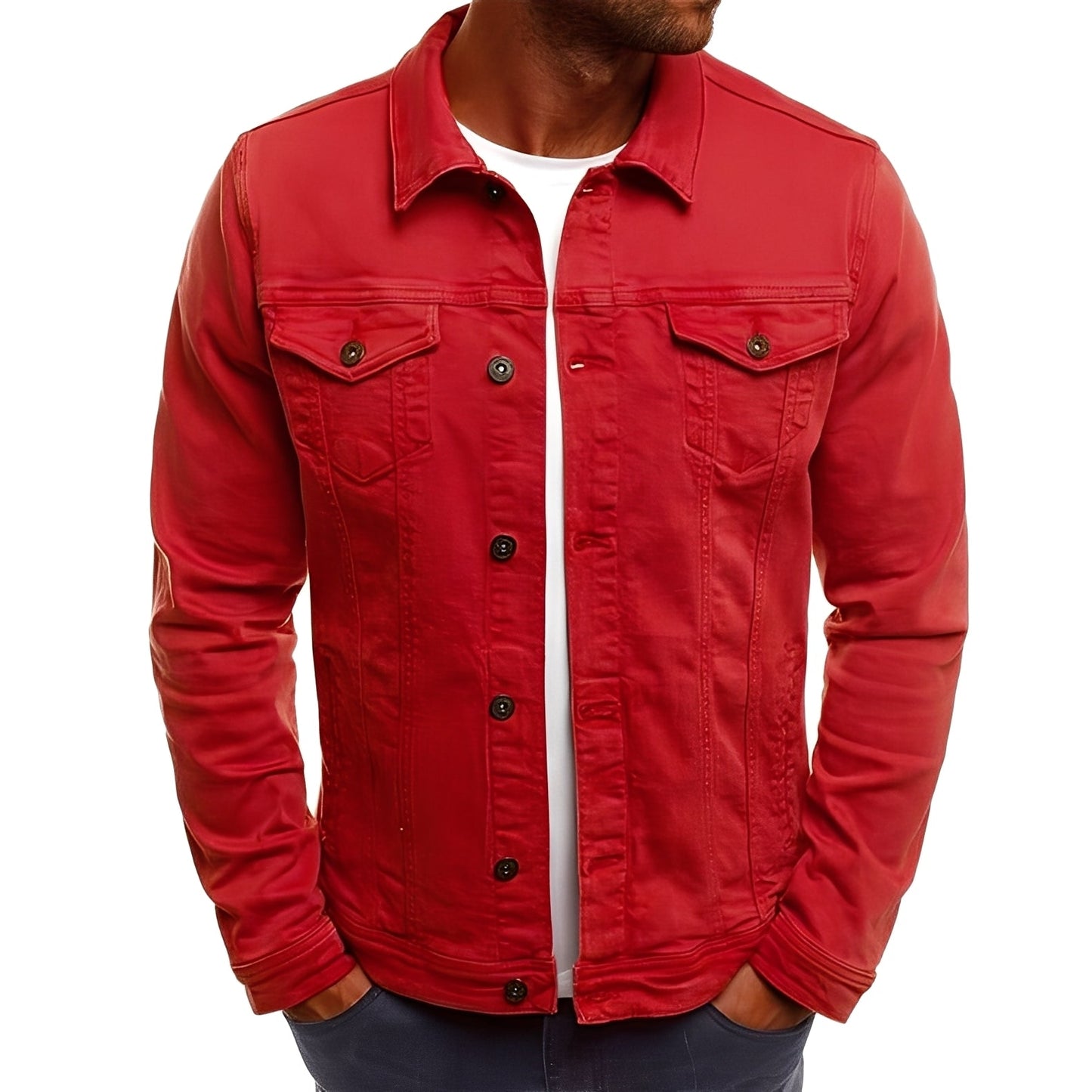 Steven - Stilvolle Jeansjacke mit Taschen für Männer