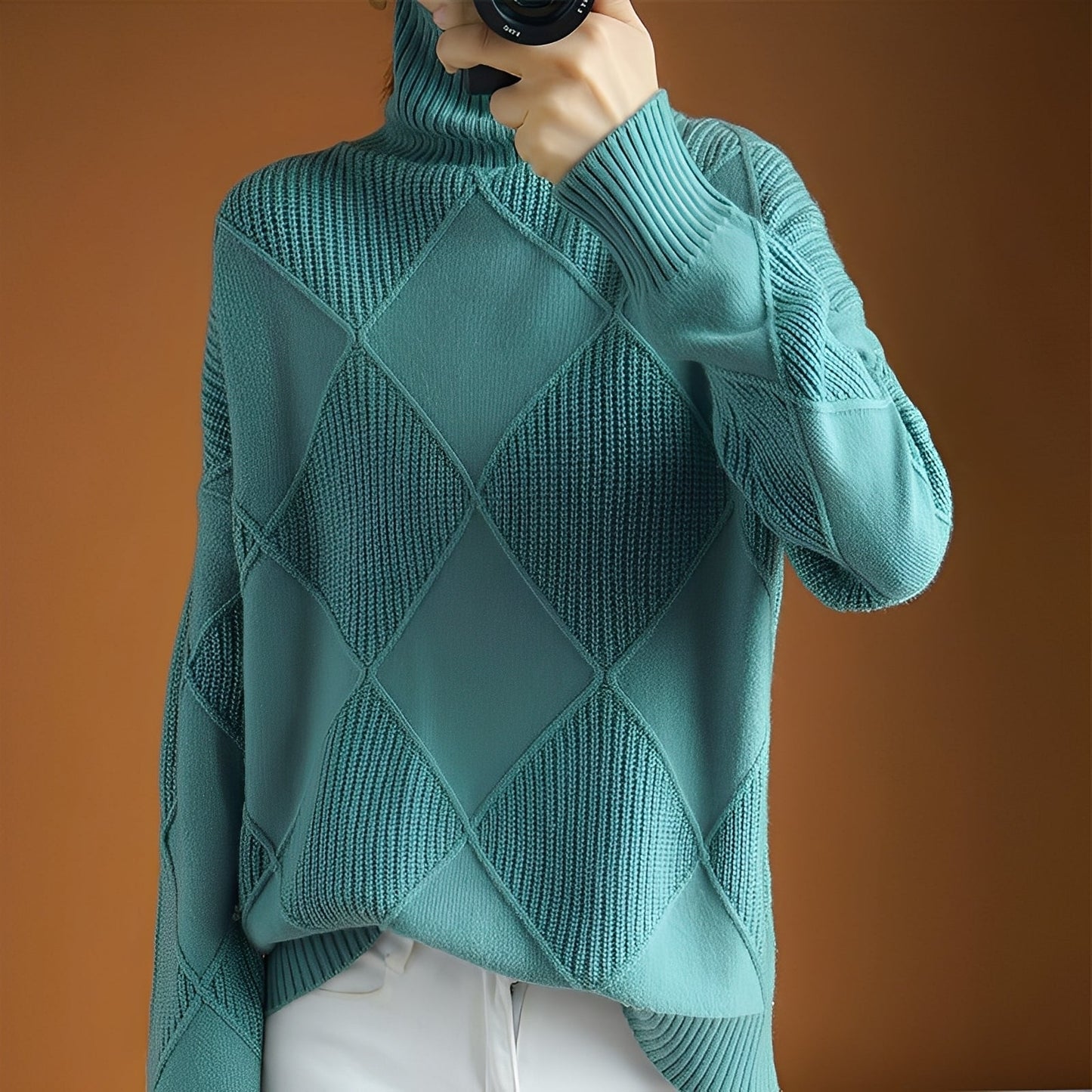Lyndsea - Gemütlicher Damen-Rollkragenpullover