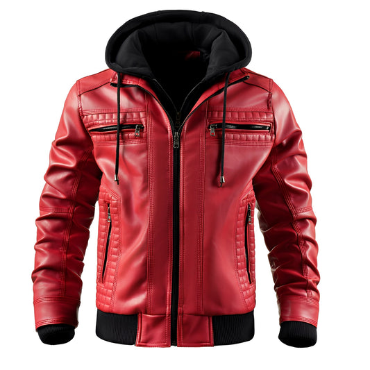 Morley - Klassische Herren-Kapuzenlederjacke