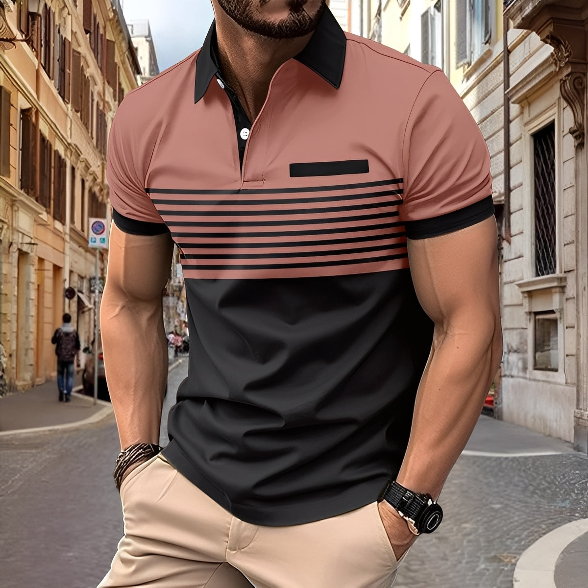 Rayden - Schickes Herren-Poloshirt mit Streifen