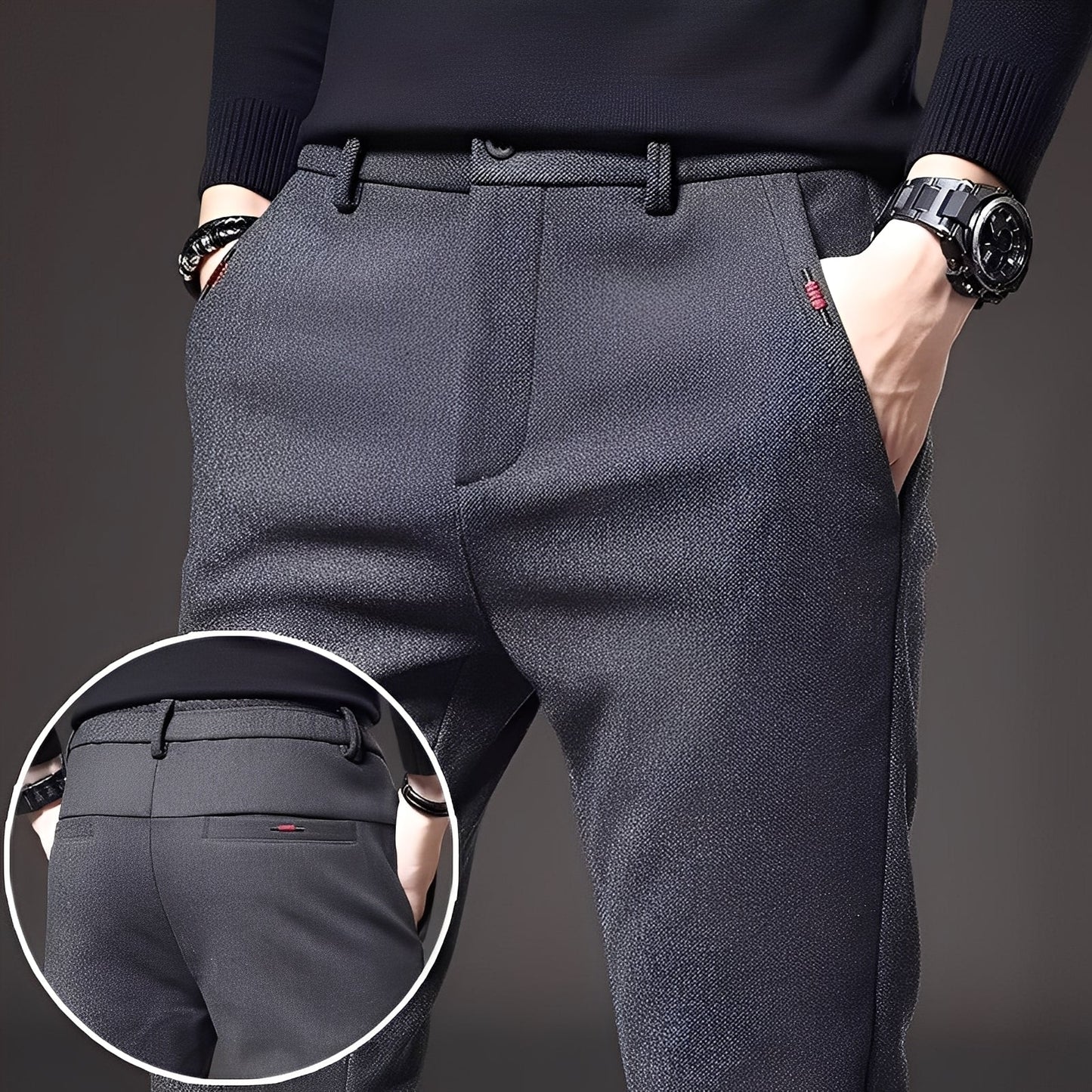 Roger - Elegante, schlank geschnittene Herrenhose