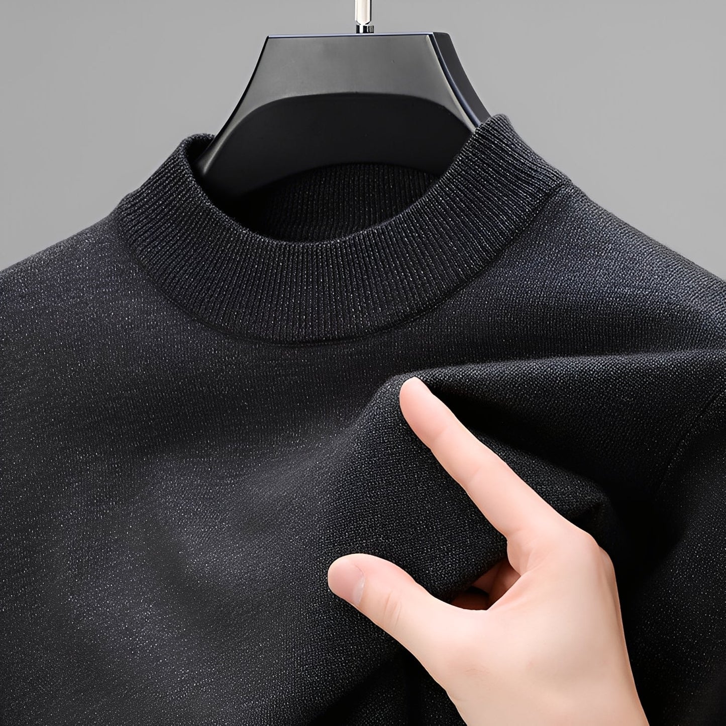 Davis - Bequemer Kaschmirpullover mit Saum für Herren