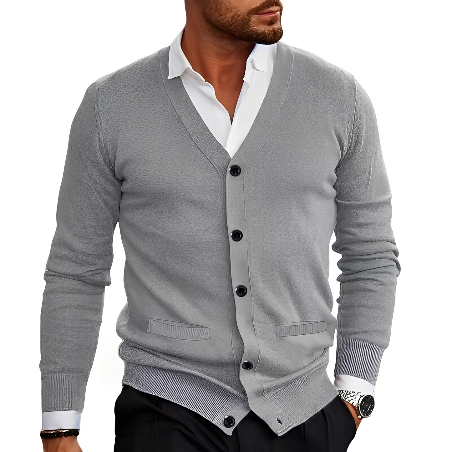 Kyler - Schicker Herren-Cardigan mit Knöpfen