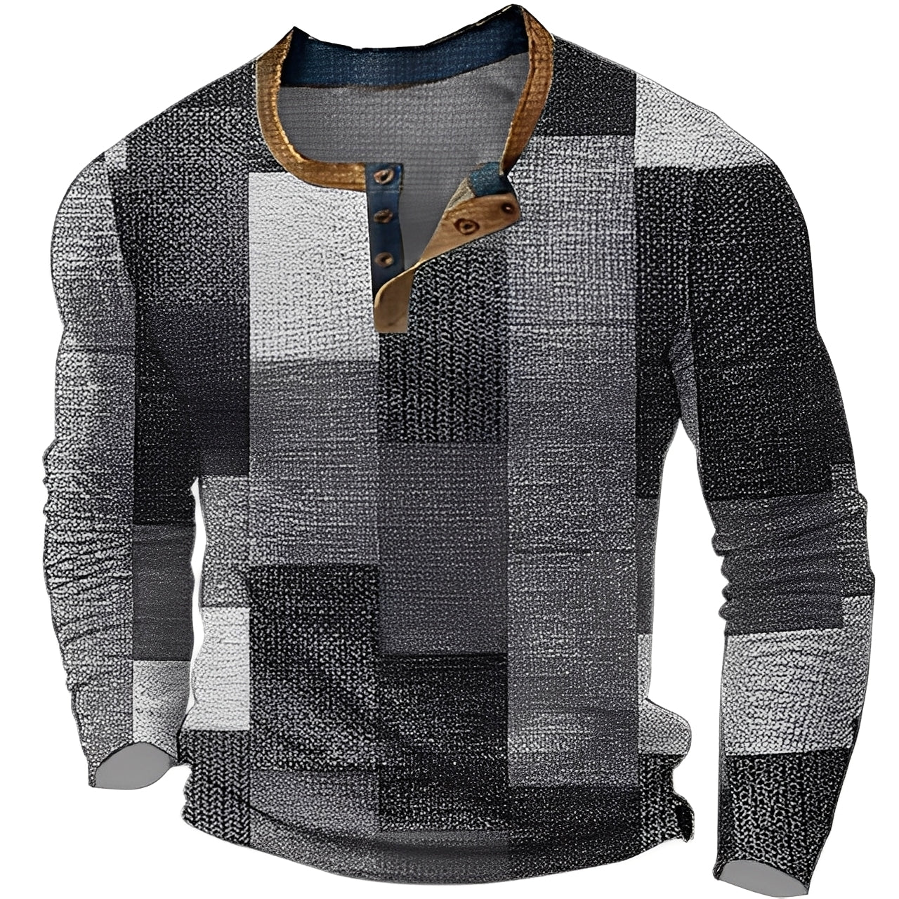 Brennan - Komfortables, bedrucktes Herren-Langarmshirt