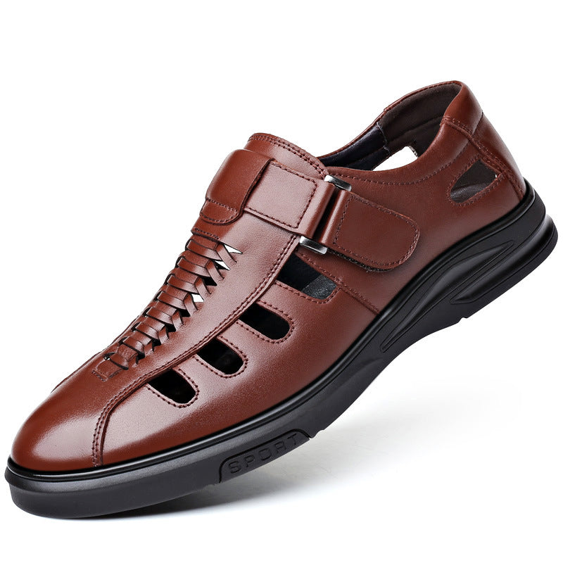Nelson - Modische Herrenledersandalen mit Lochmuster