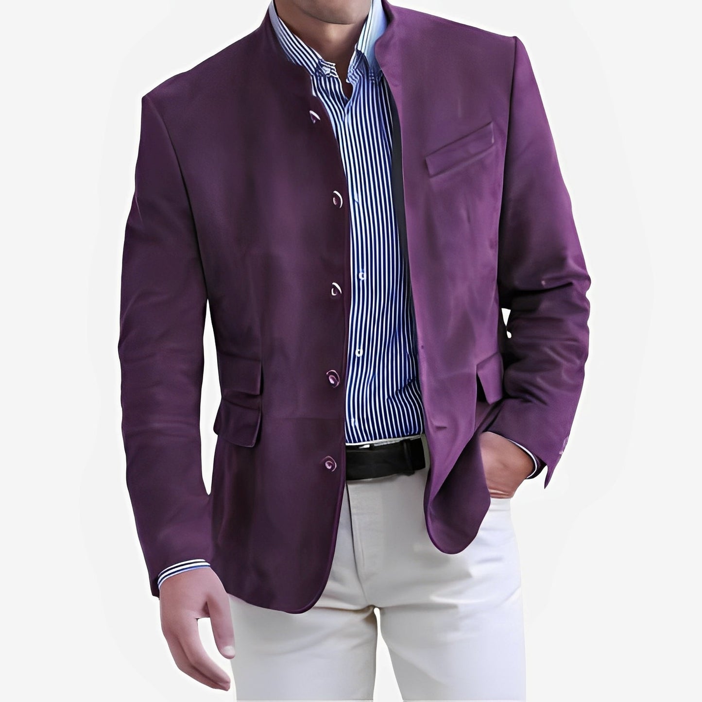 Geoffrey - Leichte Herrenjacke mit Knöpfen