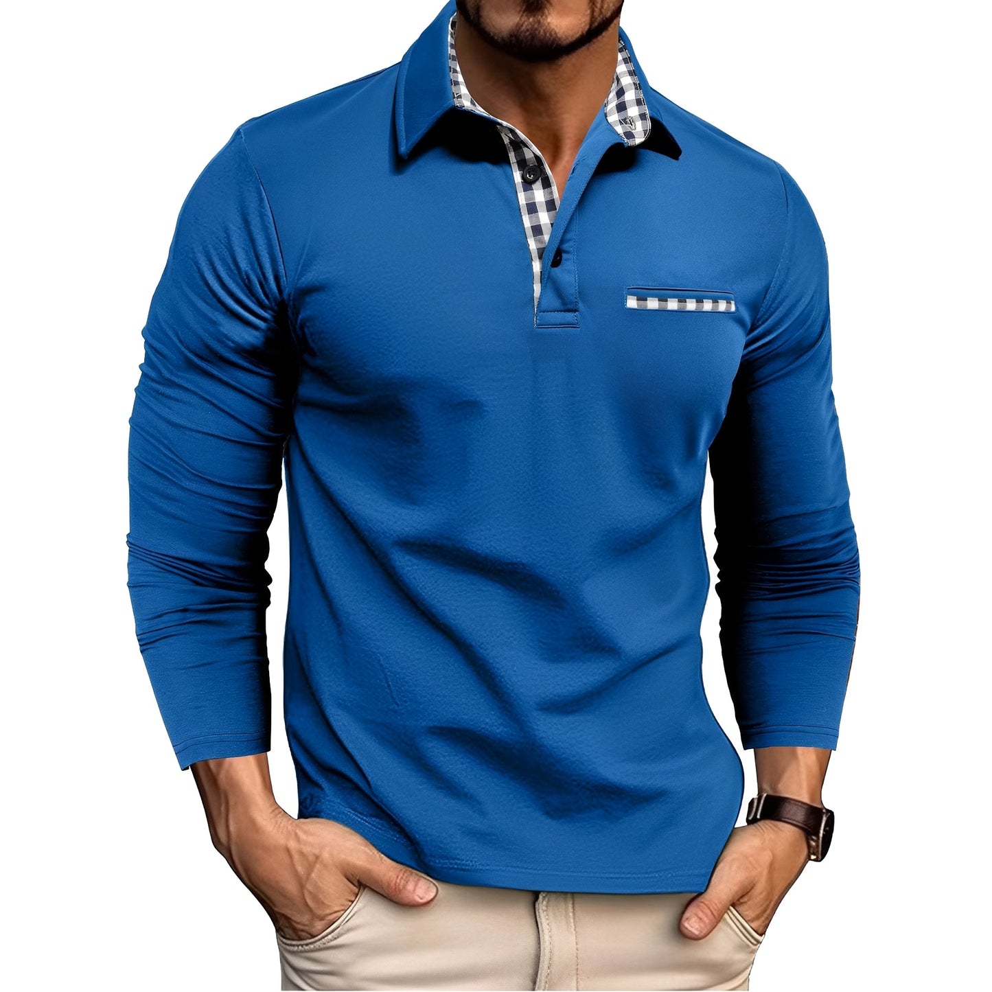 Jerome - Bequemes Herren-Poloshirt mit langen Ärmeln