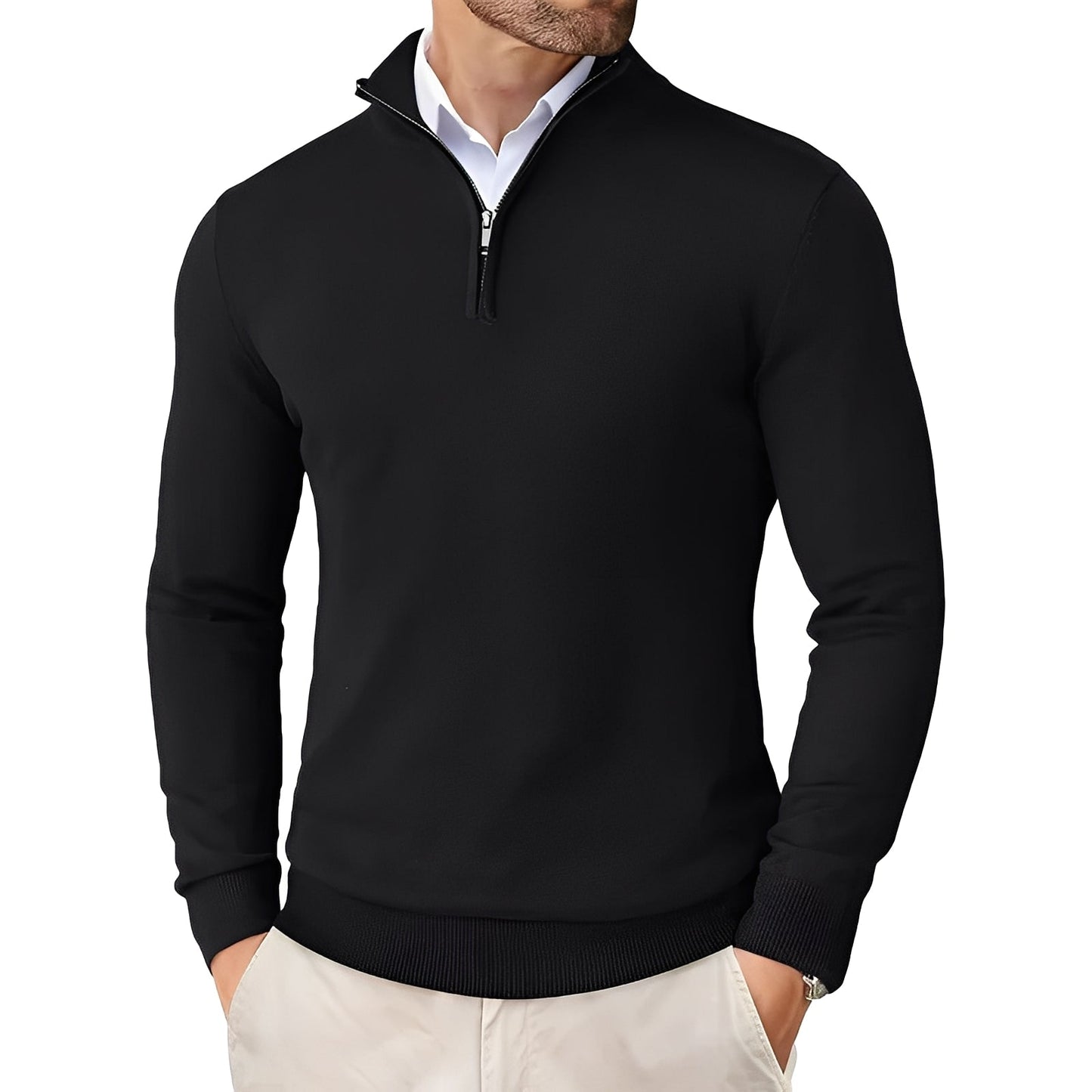 Darell - Eleganter Herren-Strickpulli mit Zipper