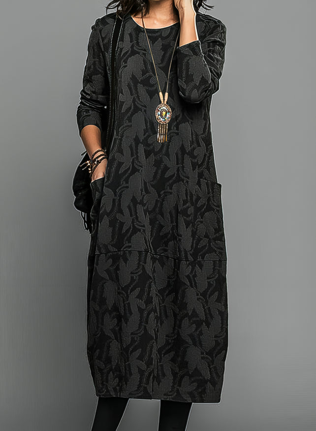 Alisha – Gedrucktes Langarmkleid
