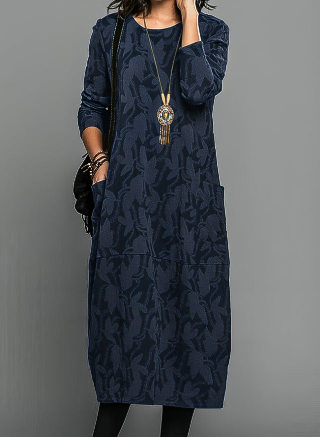 Alisha – Gedrucktes Langarmkleid