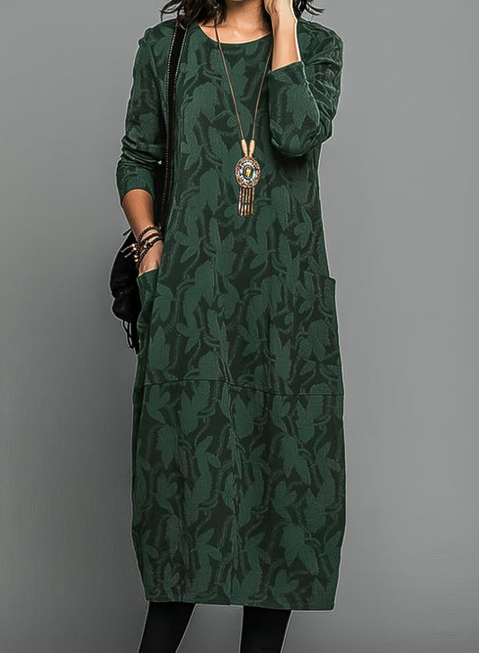 Alisha – Gedrucktes Langarmkleid