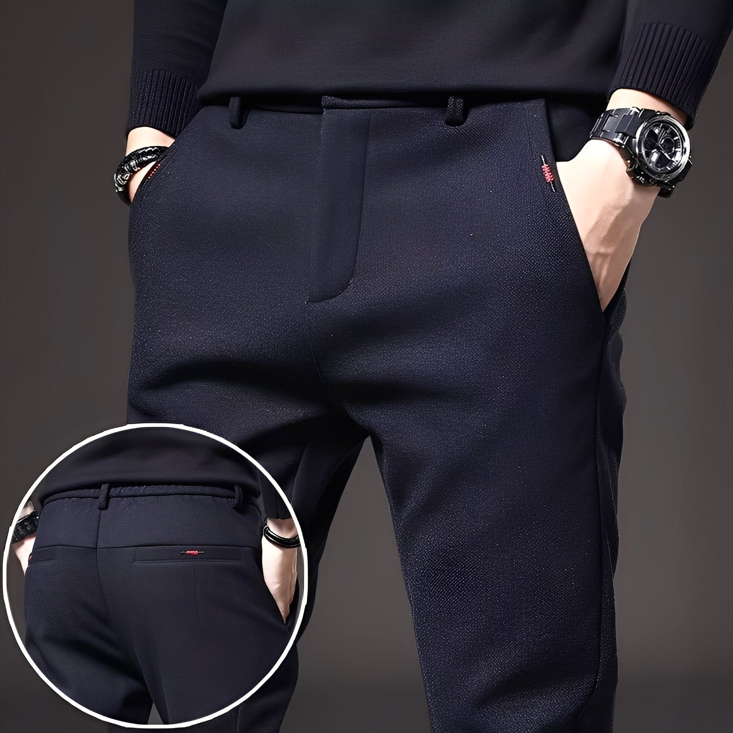 Roger - Elegante, schlank geschnittene Herrenhose