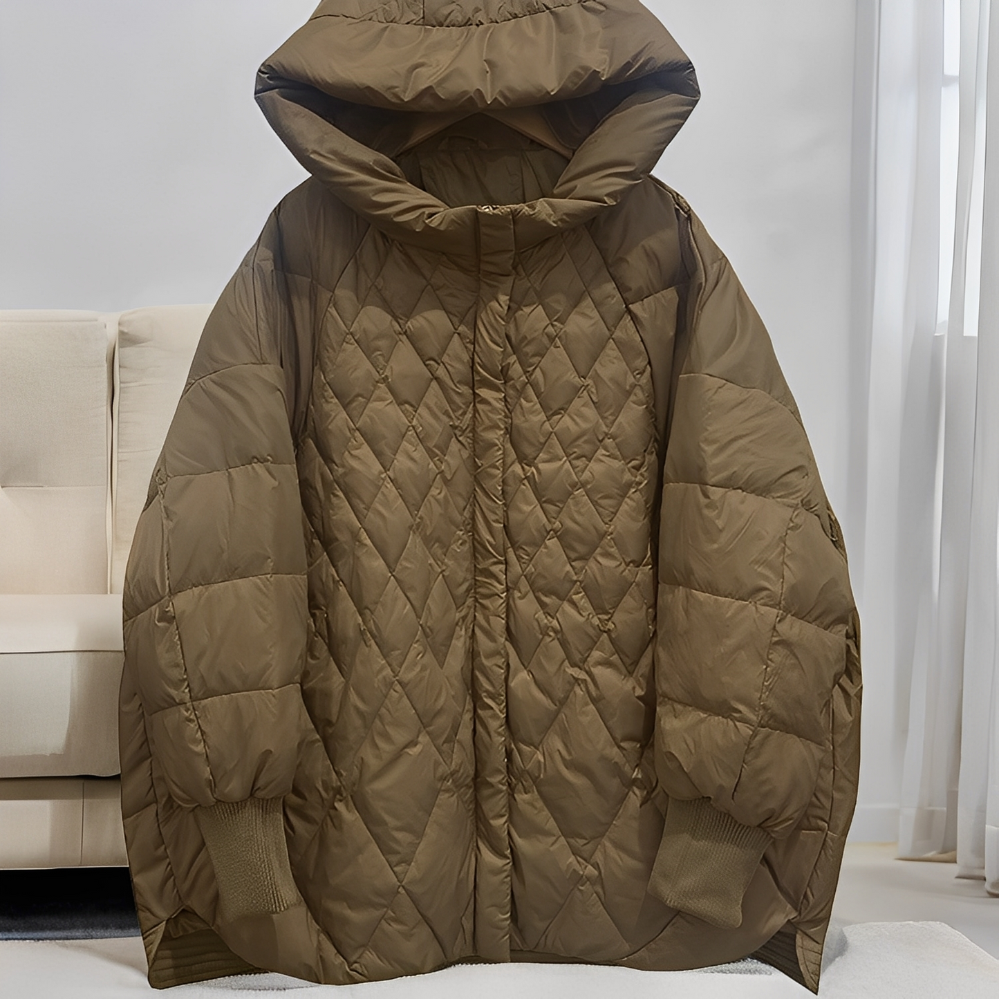 Abigail - Warme Damen-Winterjacke mit Daunen und Zipper