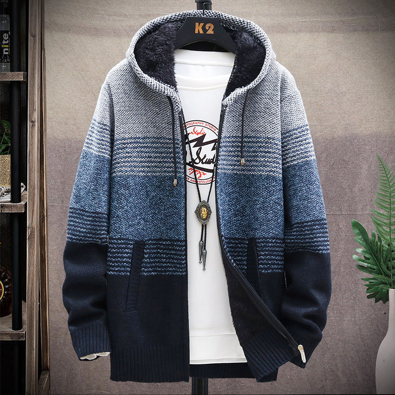 Dawson - Herren-Hoodie-Mantel lang