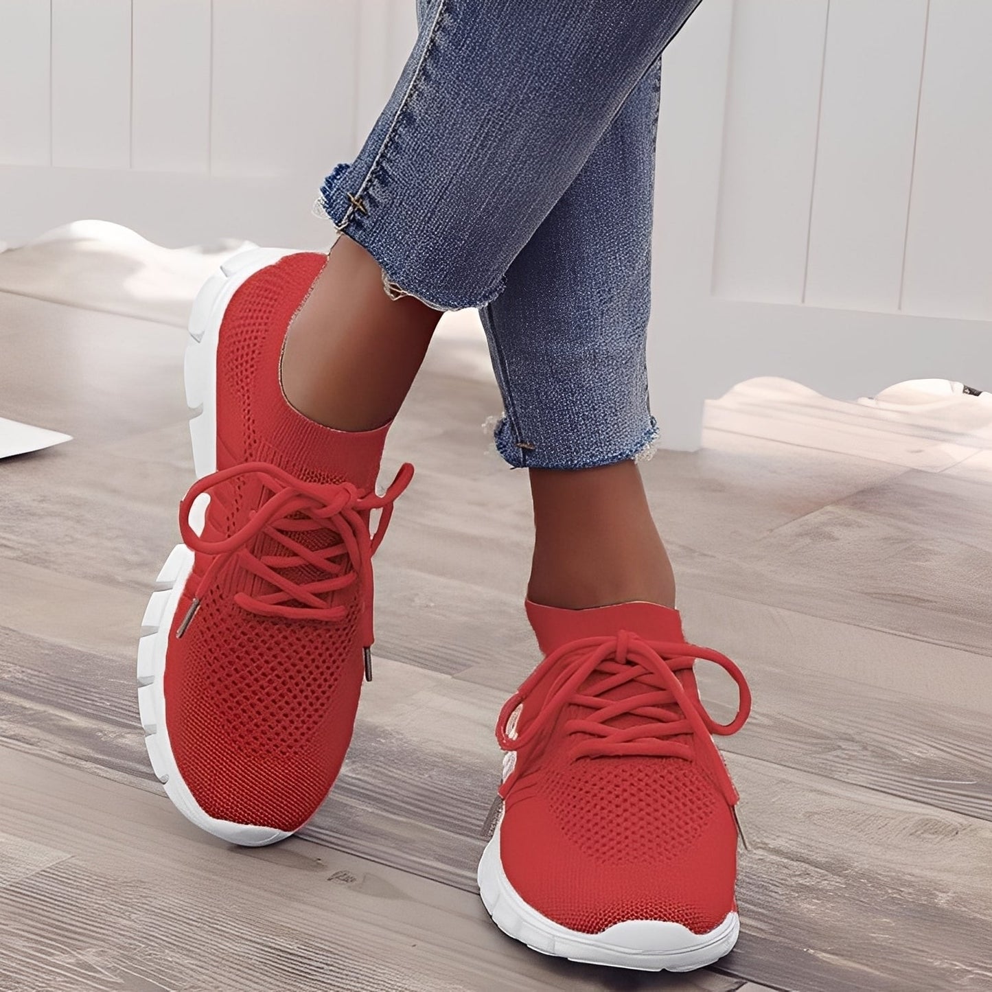 Caroline - Bequeme Damen-Schuhe aus geflochtenem Netz