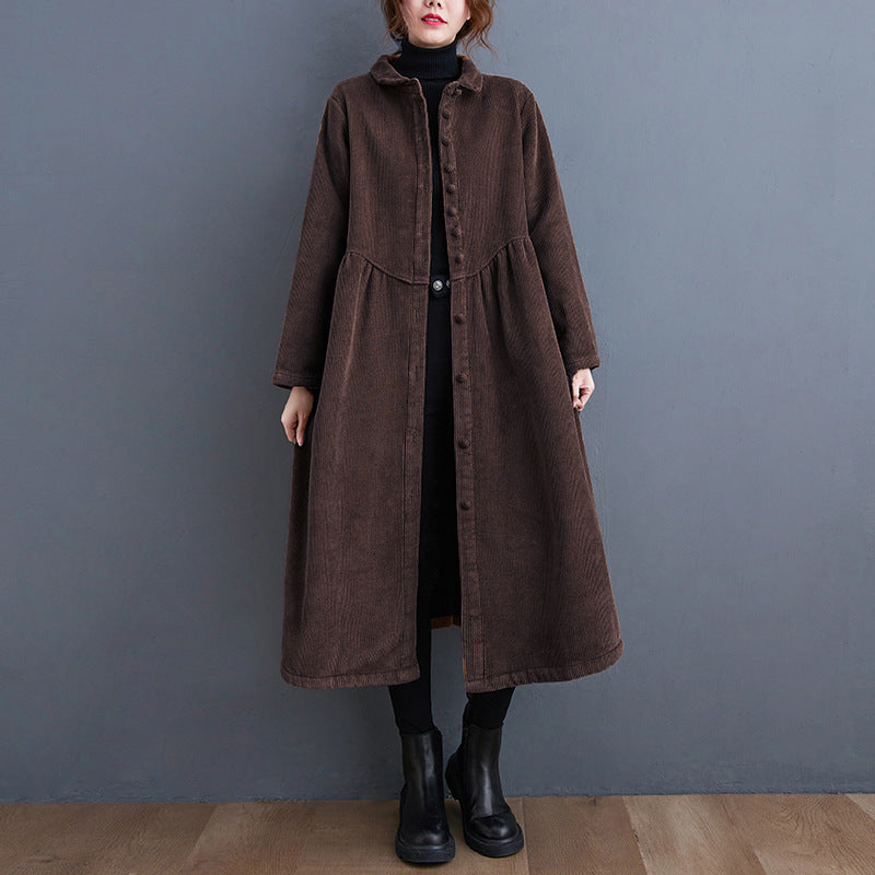 Amelia - Warmer Cord-Wintermantel mit weiter Passform für Damen