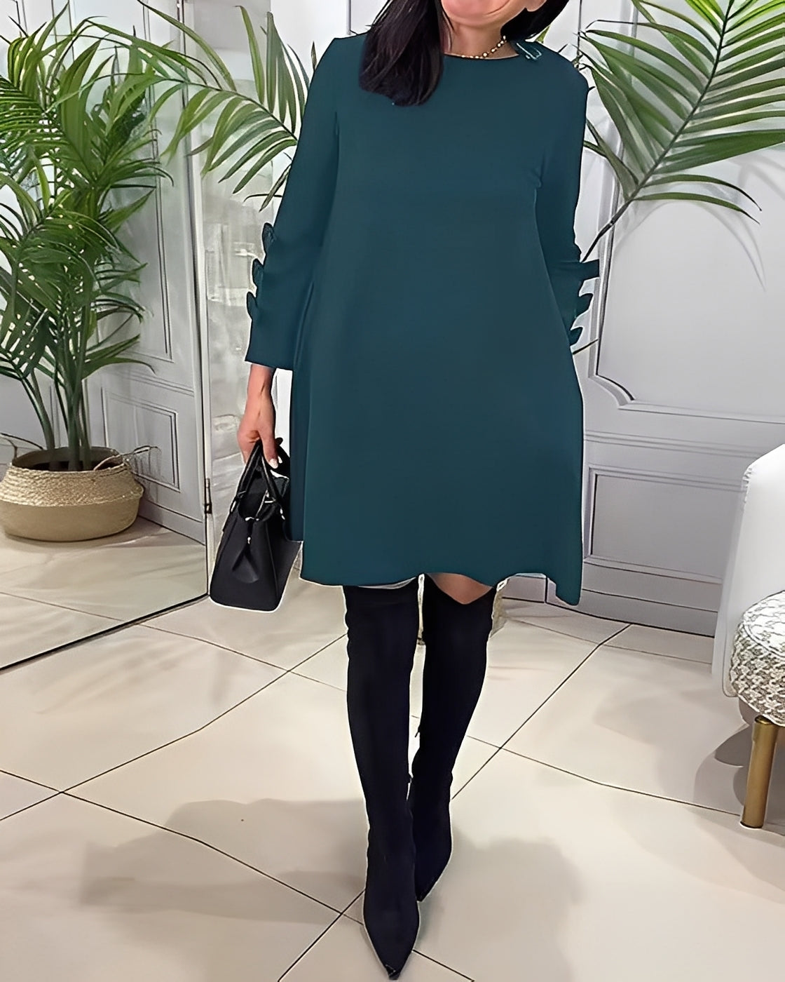 Elenora - Elegantes Kleid mit langen Ärmeln für Damen