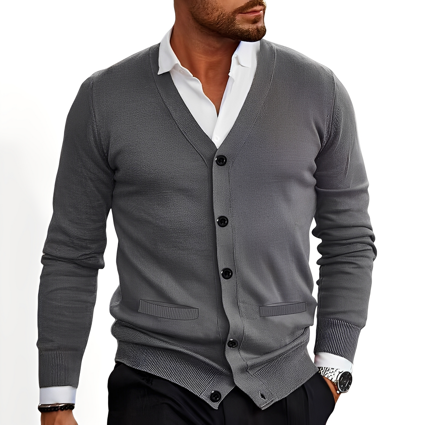 Kyler - Schicker Herren-Cardigan mit Knöpfen