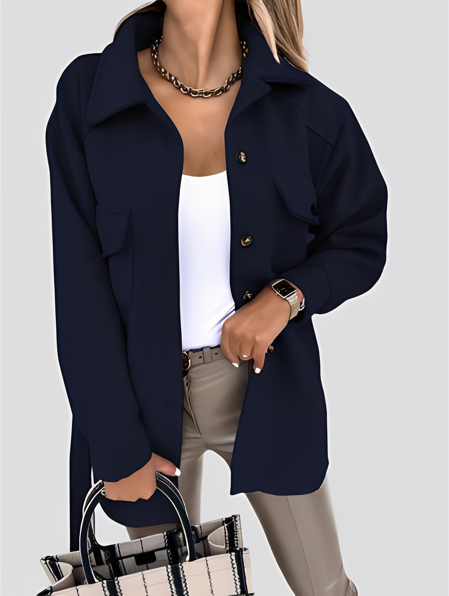 Tiffanie - Moderne, leichte Damenjacke mit Reverskragen