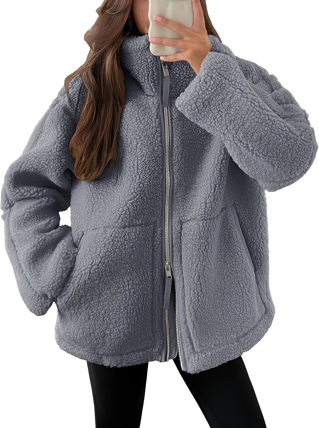Rowena - Elegante Damenwolljacke mit Reißverschluss
