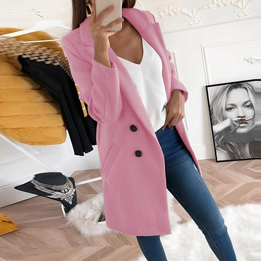 Nichole - Eleganter und warmer langer Damenmantel