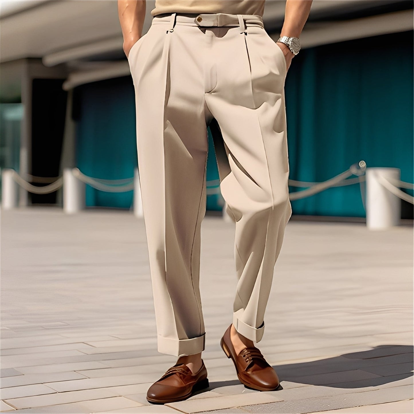 Beckham - Klassische Herrenhose mit geradem Schnitt