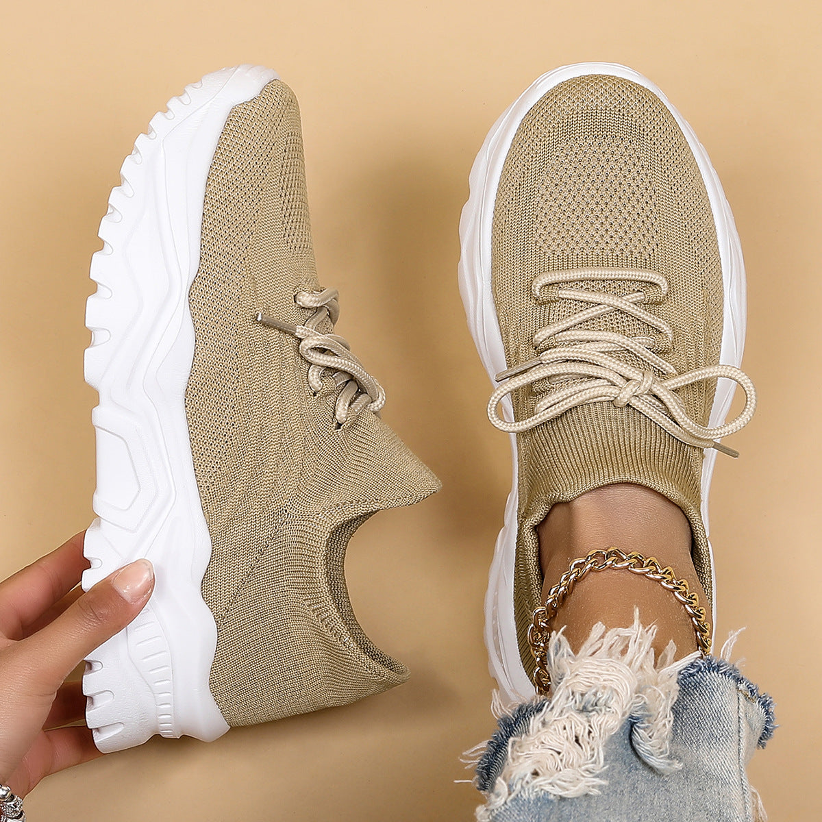 Wendi - Komfortable, lockere Strick-Sneaker für Frauen