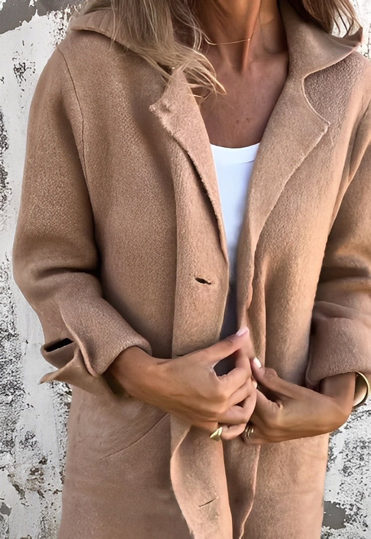 Izabelle - Langer und bequemer Damen-Strickmantel