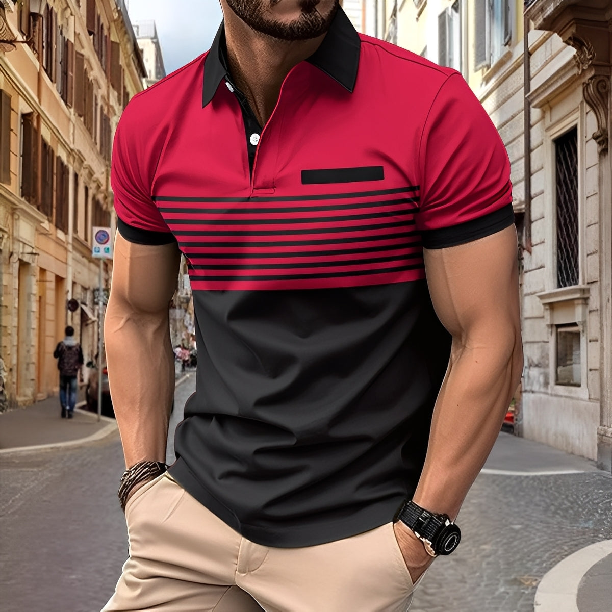 Rayden - Schickes Herren-Poloshirt mit Streifen