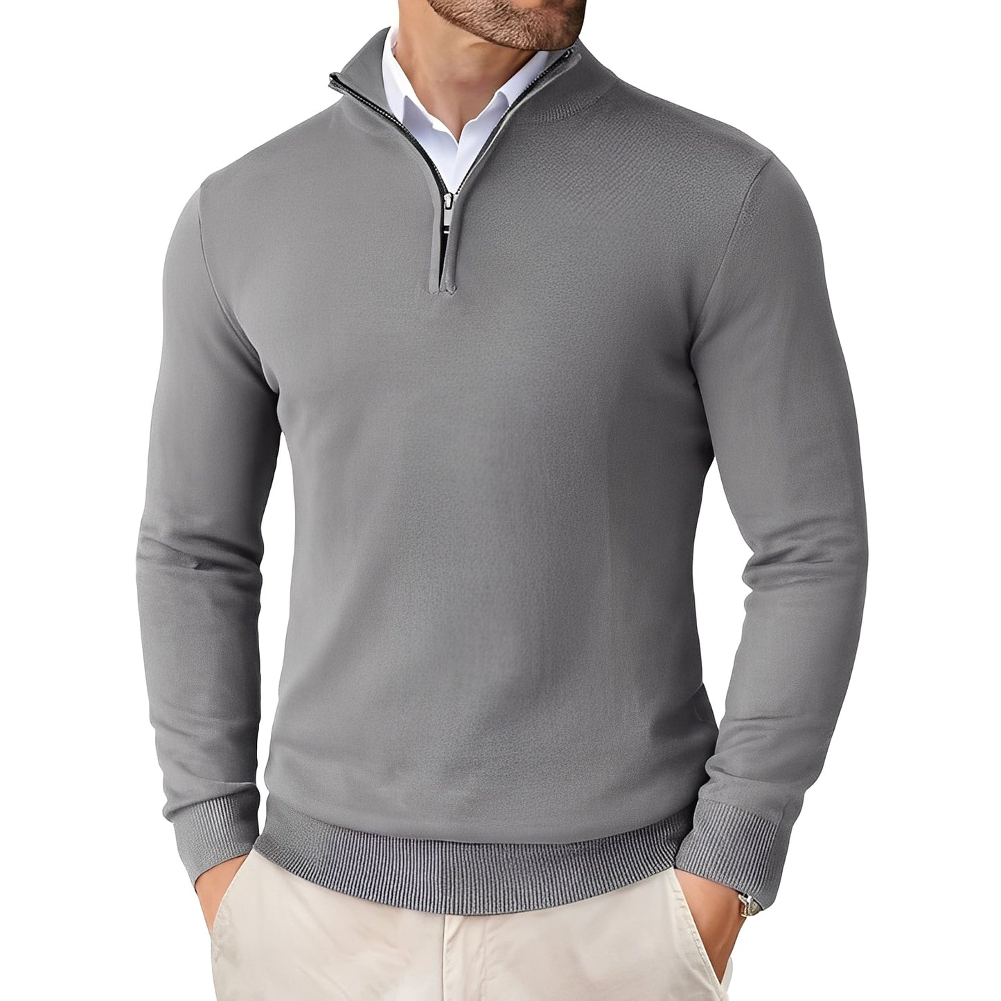 Darell - Eleganter Herren-Strickpulli mit Zipper